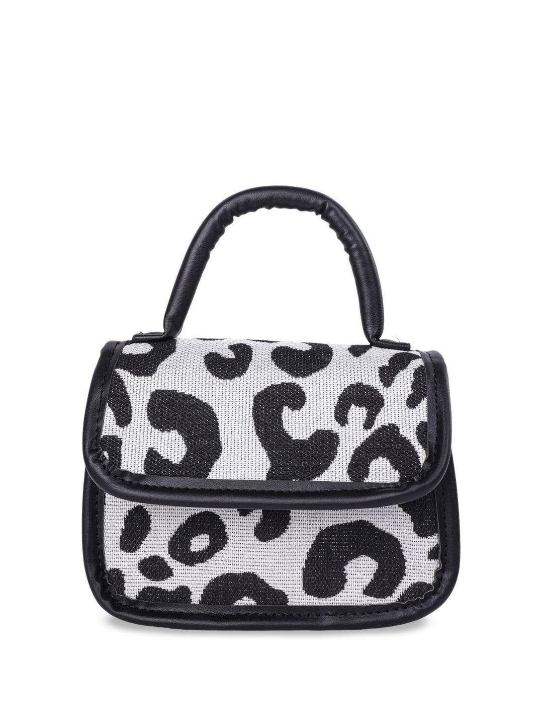 london rag black printed pu sling bag