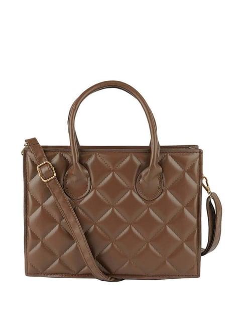 london rag brown quilted small handbag