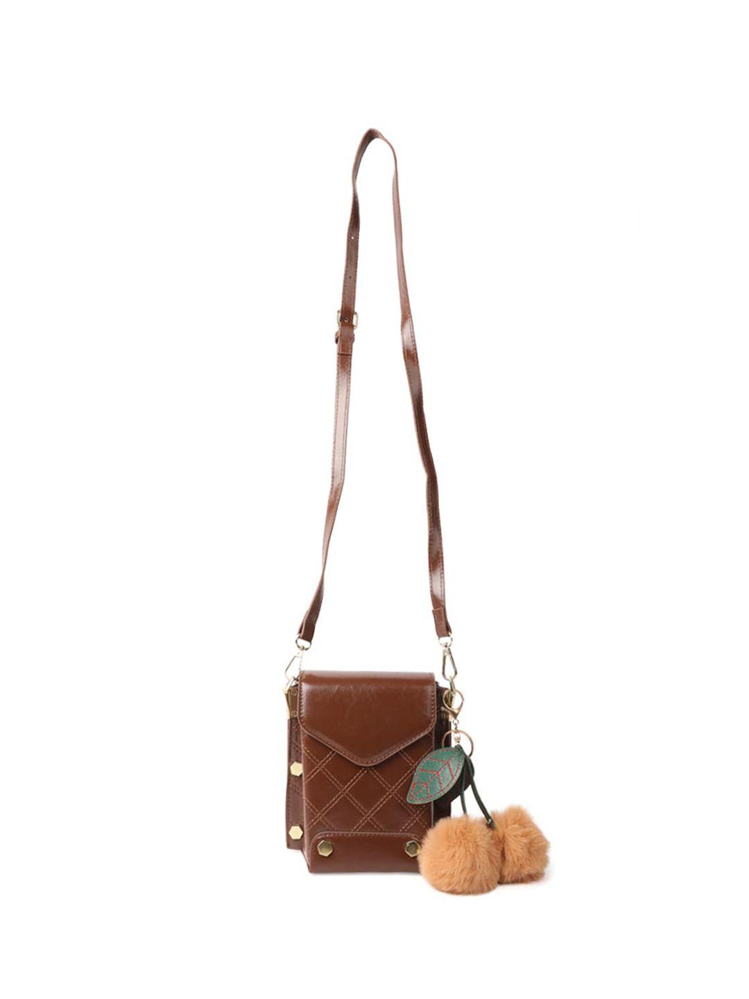 london rag coffee brown pu sling bag