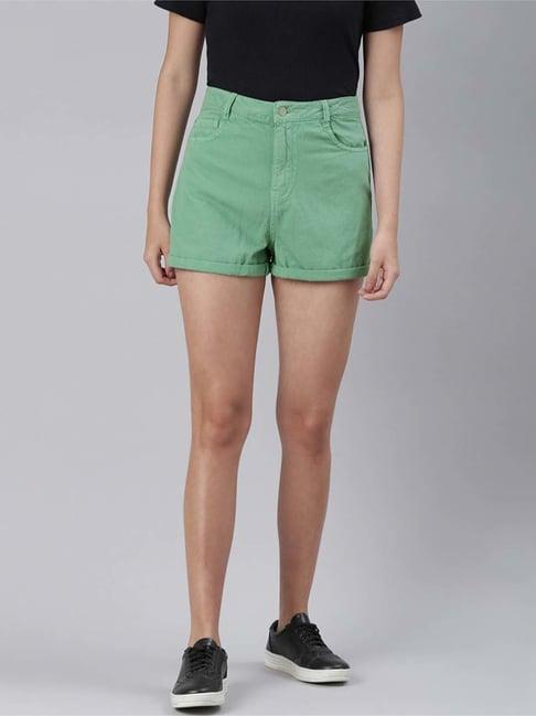 london rag green cotton shorts