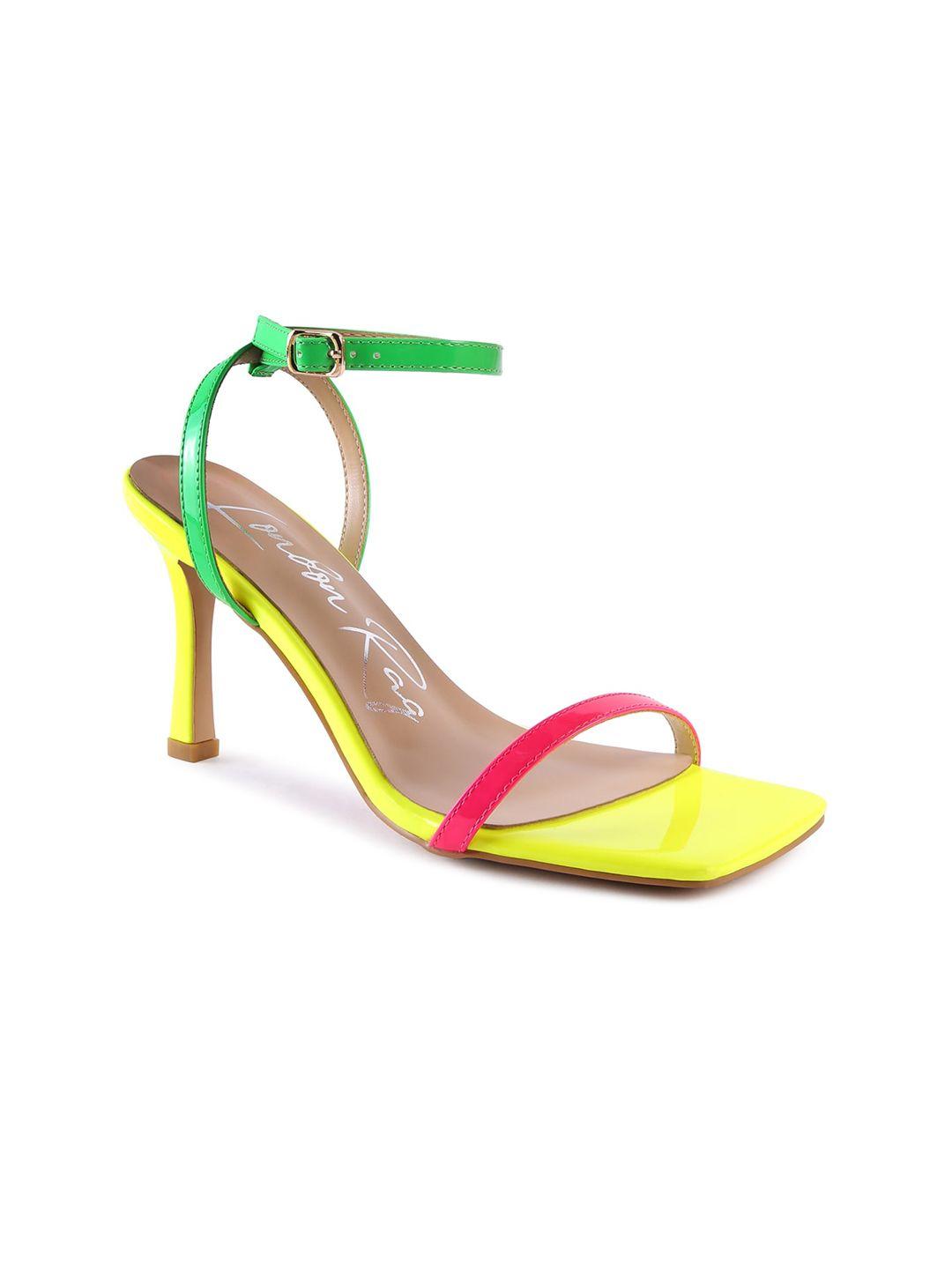london rag multicoloured party stiletto sandals with buckles