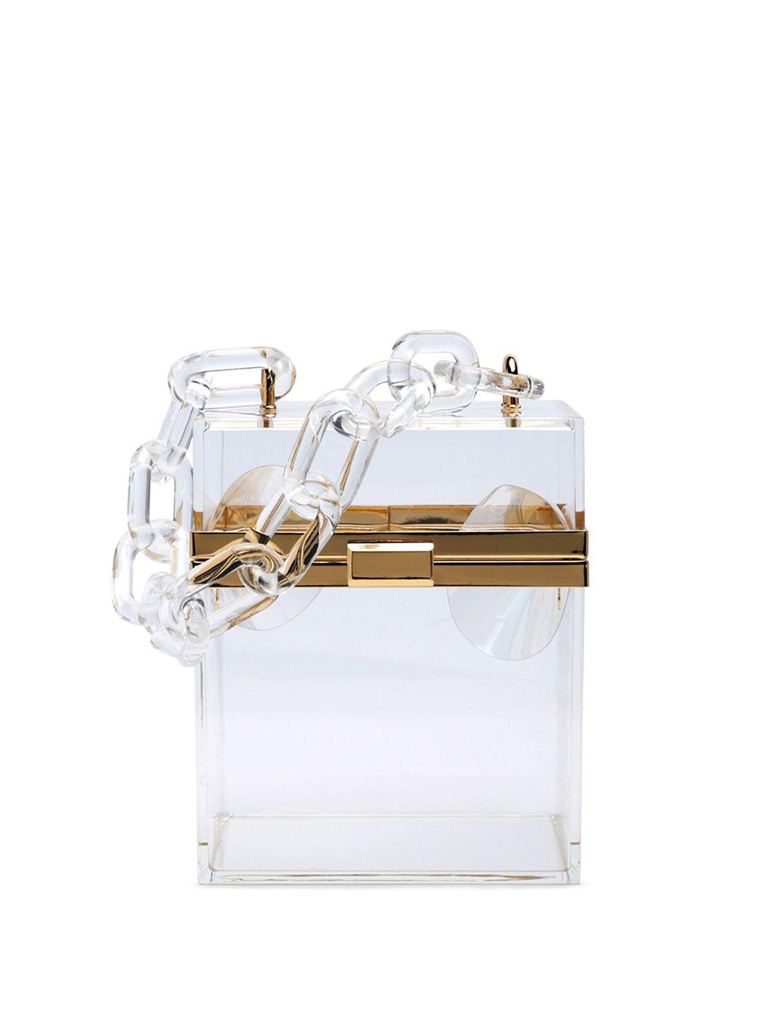 london rag transparent box clutch