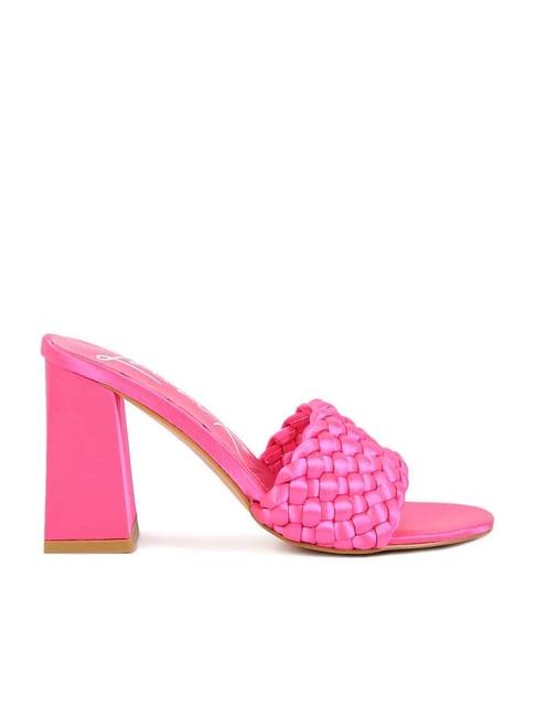 london rag women's braided satin pink casual sandals