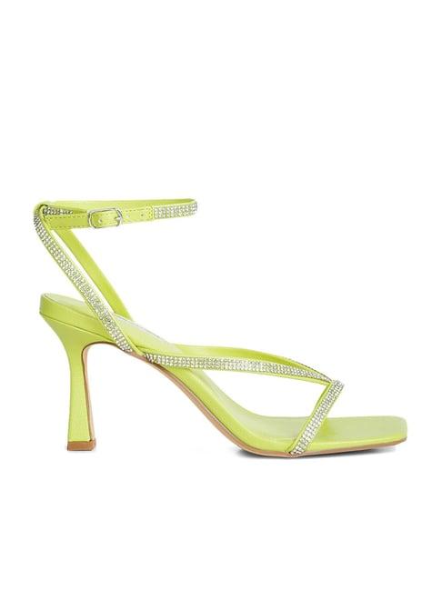 london rag women's green ankle strap sandals