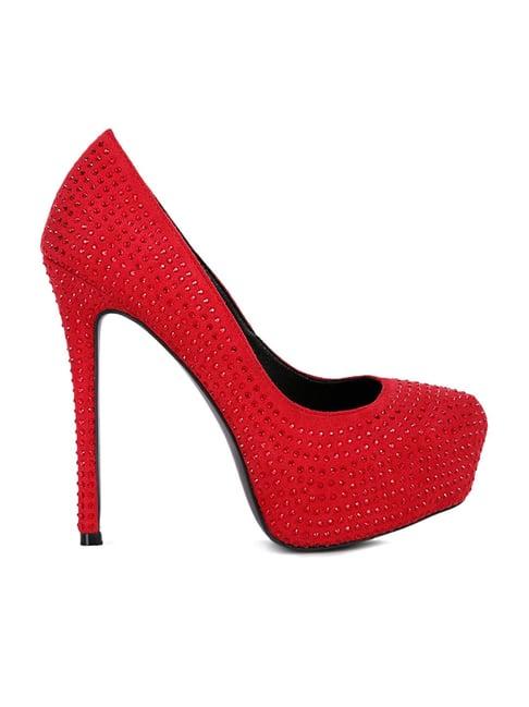 london rag women's red stiletto pumps