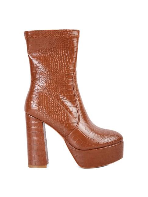 london rag women's tan casual booties