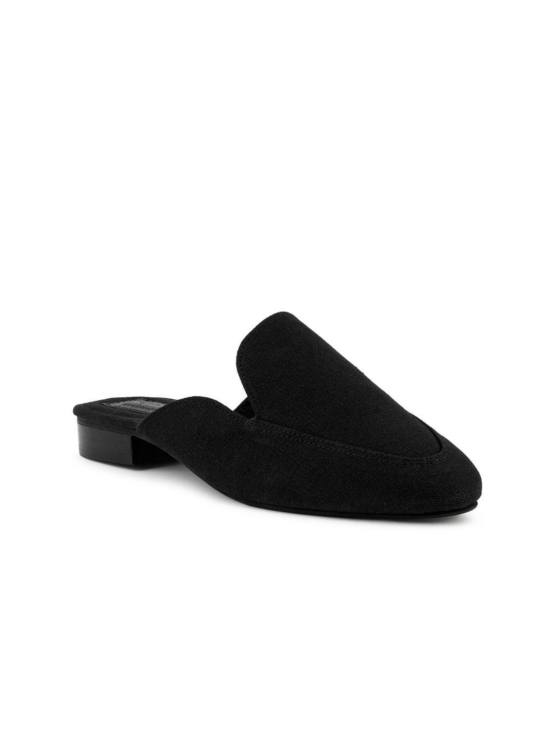 london rag women black mules flats