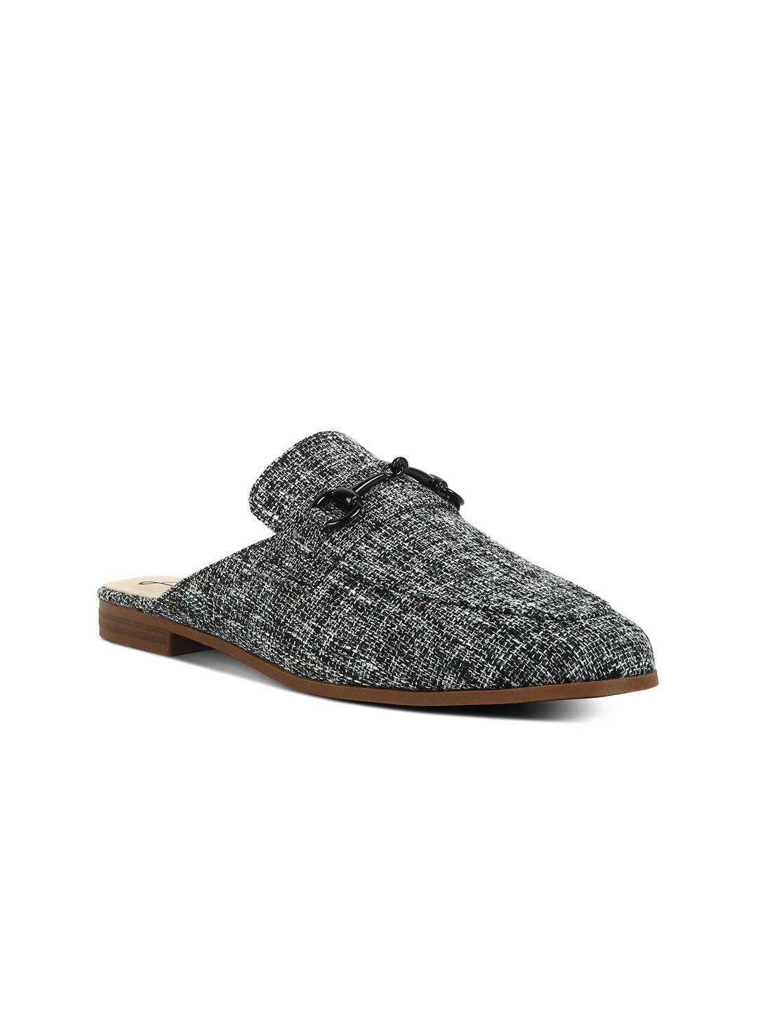 london rag women buckled woven design mules