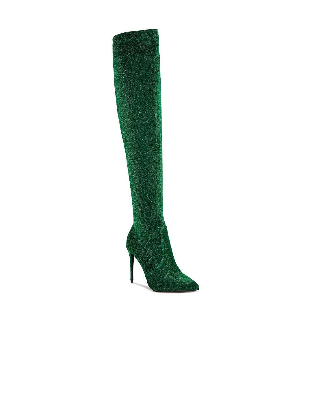 london rag women embellished high-top stiletto winter boots
