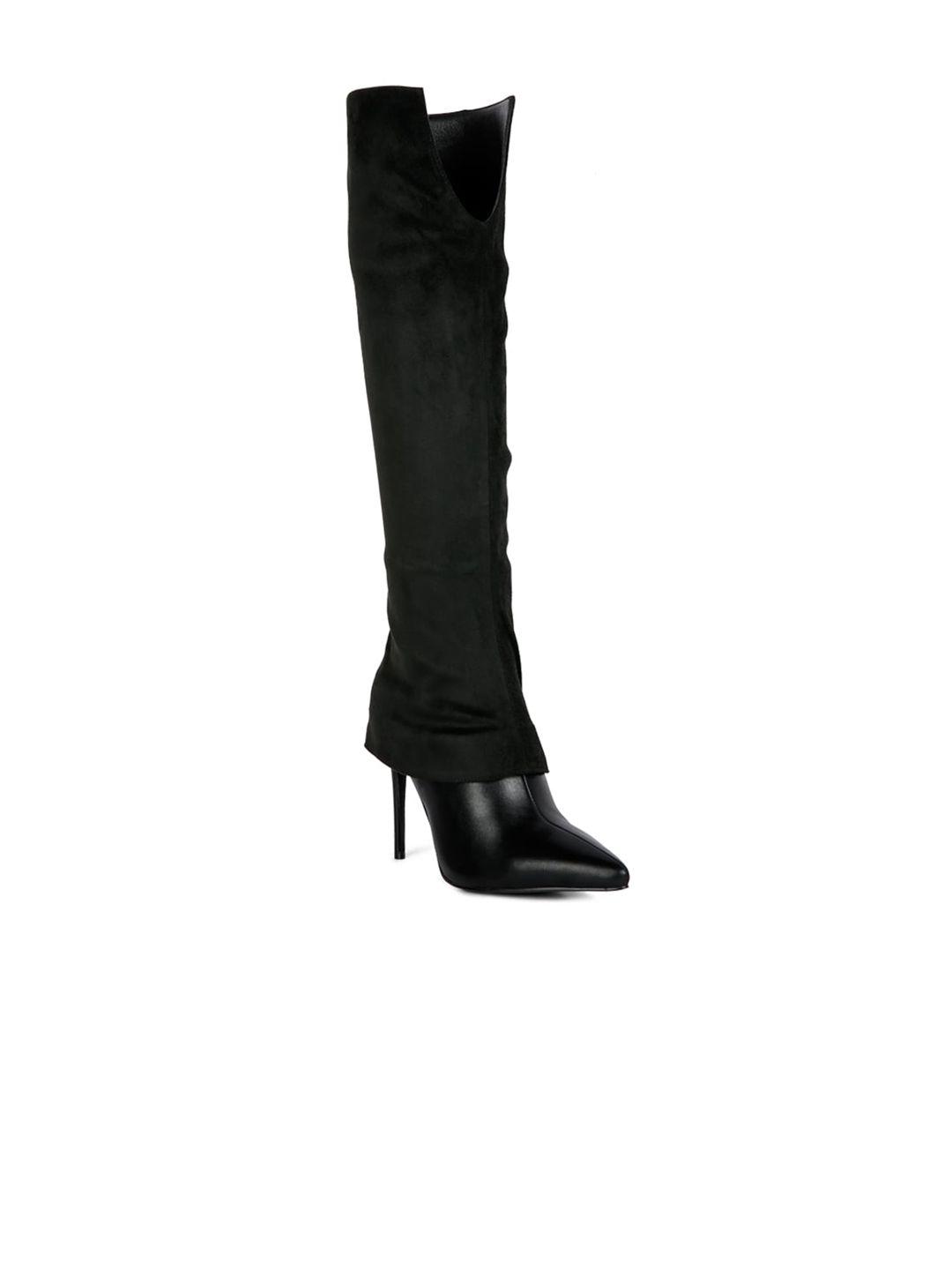 london rag women fifido pointed-toe stilettos high-top winter boots