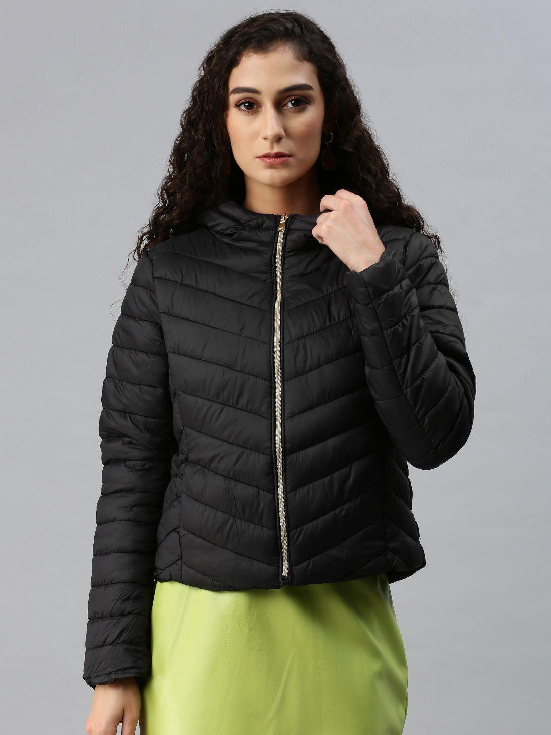 london rag women hooded puffer jacket