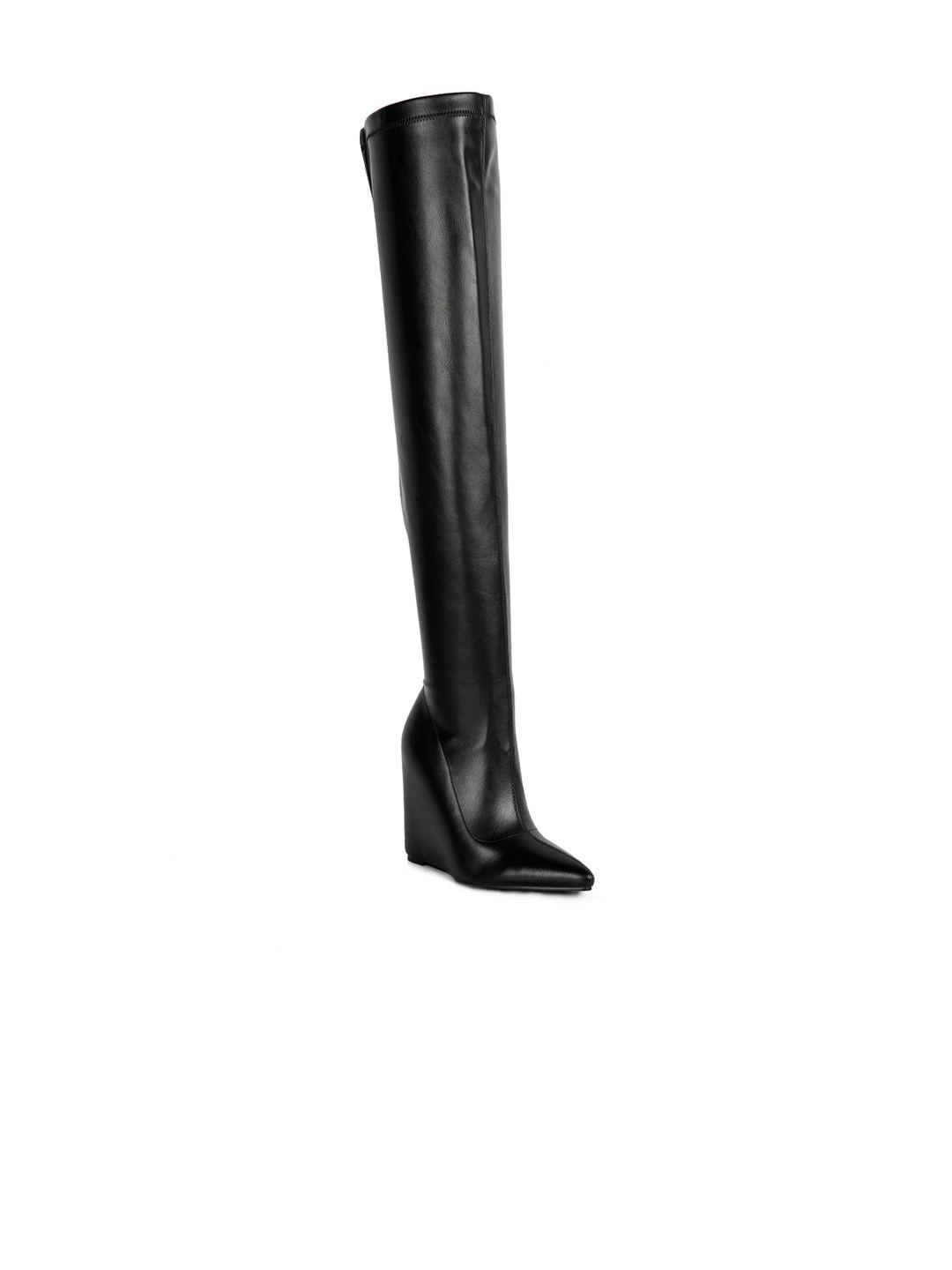 london rag women long knee platform-heeled chunky boots