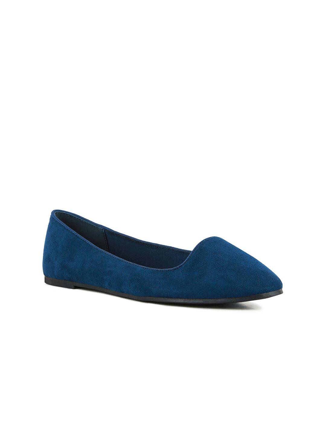 london rag women navy blue ballerinas flats