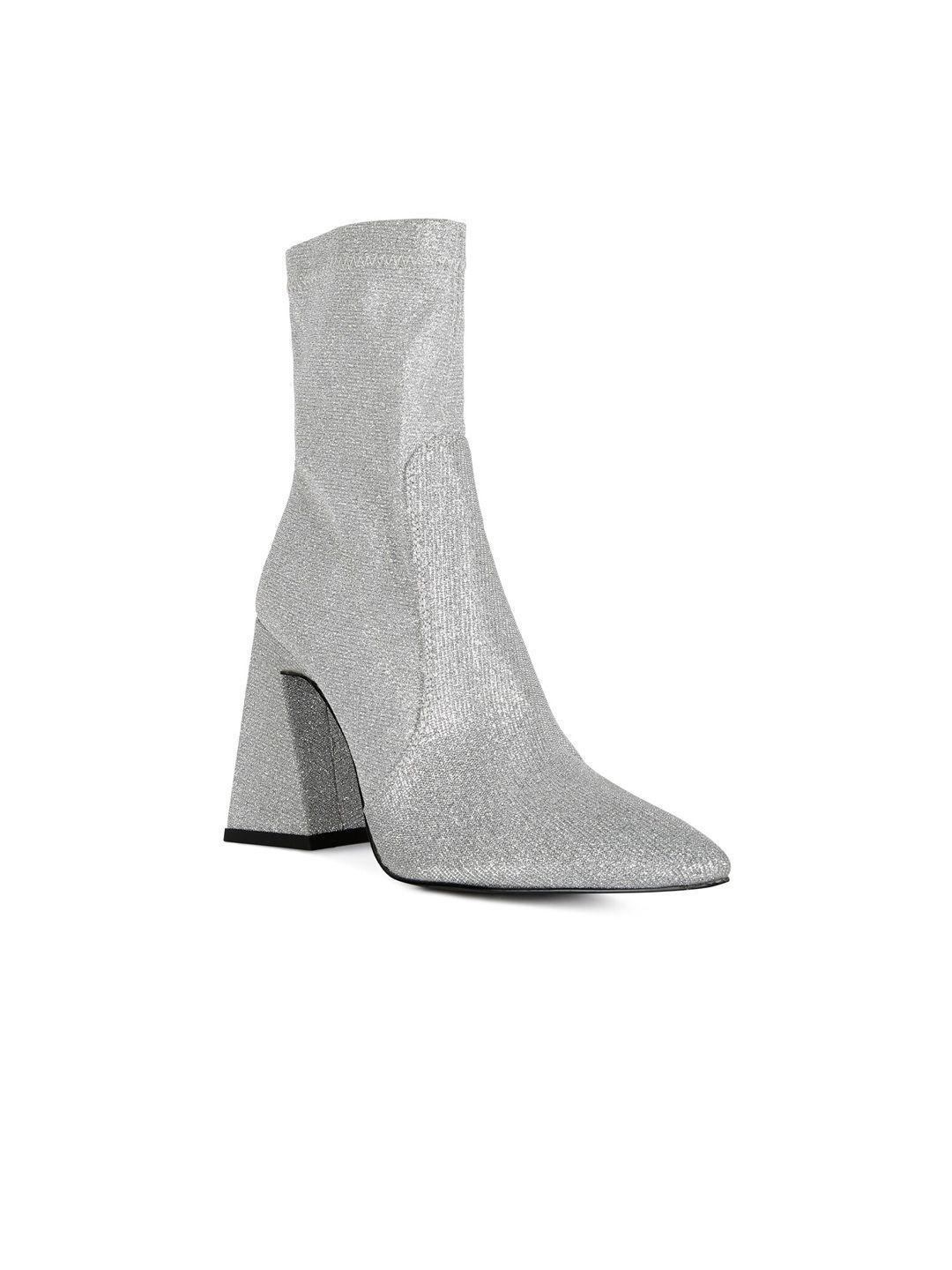 london rag women shimmer block heeled regular boots