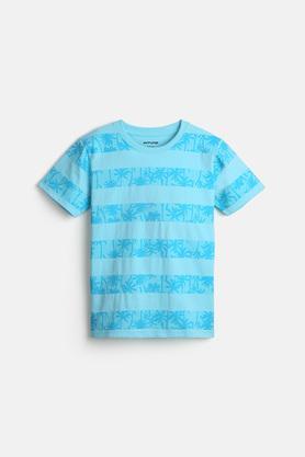 long beach days cotton t-shirt for boys - aqua