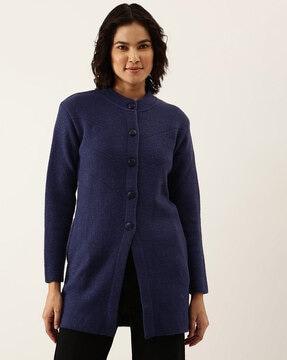 long cardigan with button closure