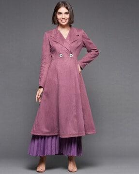 long coat with button closure