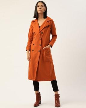 long coats with button closure