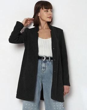 long jacket with insert pockets