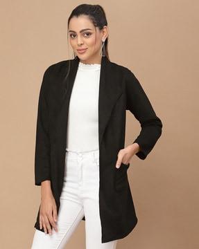 long jacket with patch-pockets