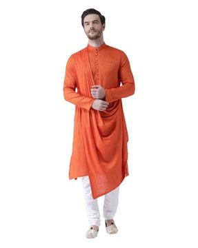 long kurta with asymmetric hem