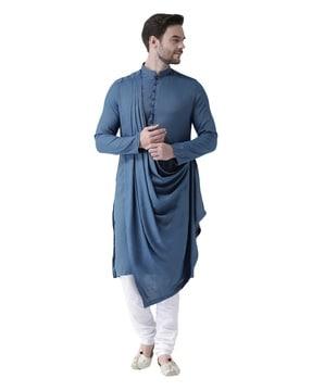 long kurta with asymmetric hem