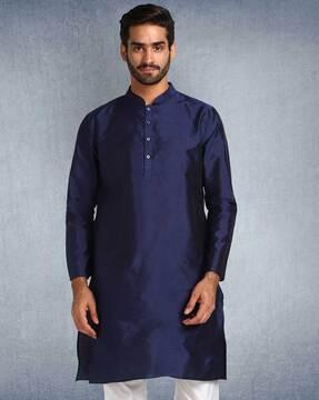 long kurta with button fastening