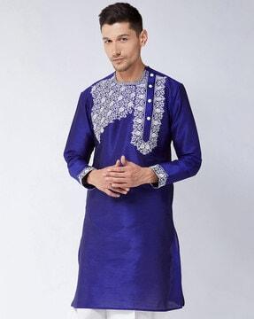 long kurta with embroidery