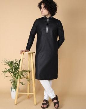 long kurta with lace detail