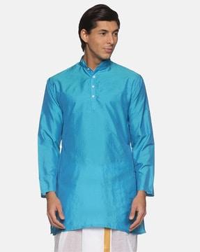 long kurta with mandarin collar