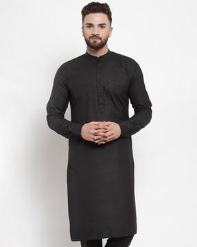 long kurta with mandarin collar