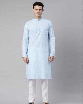 long kurta with mandarin collar