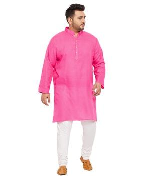 long kurta with mandarin collar