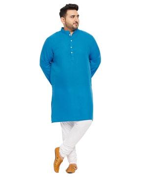 long kurta with mandarin collar