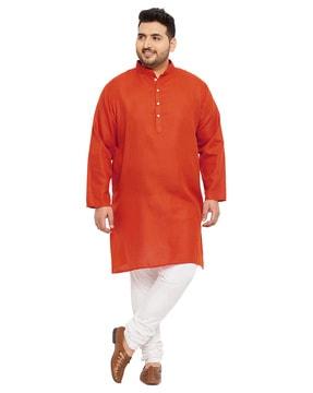 long kurta with mandarin collar