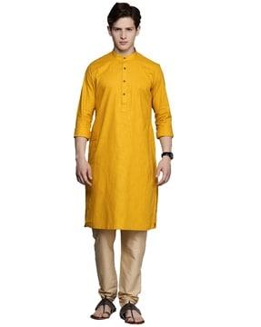 long kurta with mandarin collar