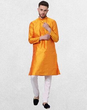 long kurta with mandarin collar