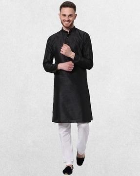 long kurta with mandarin collar