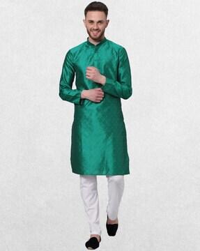 long kurta with mandarin collar