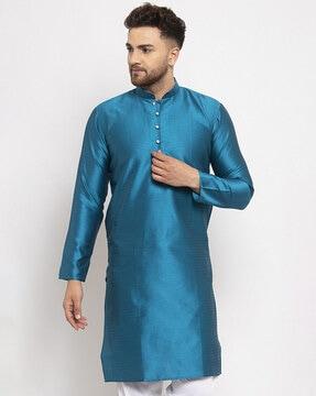 long kurta with mandarin collar