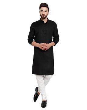 long kurta with mandarin collar