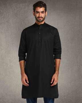 long kurta with mandarin collar