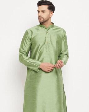 long kurta with mandarin collar