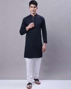 long kurta with mandarin collar