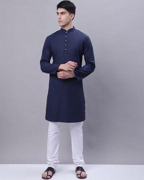 long kurta with mandarin collar