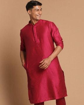 long kurta with mandarin collar