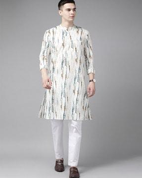 long kurta with mandarin collar