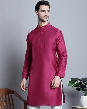 long kurta with mandarin collar