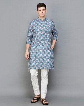 long kurta with mandarin collar