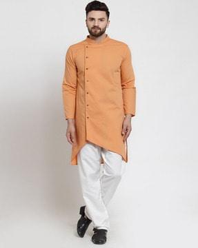 long kurta with mandarin collar